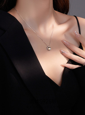 新款S925银小众简约不规则凸面异