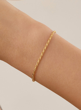 新款S925纯银亚马逊跨境镀金色麻