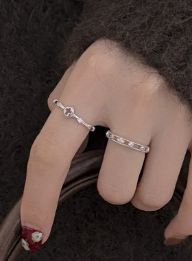 新款S925纯银个性十字架戒指女小