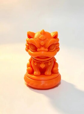 醒狮瑞兽掌心坐鼓风水摆件可定制