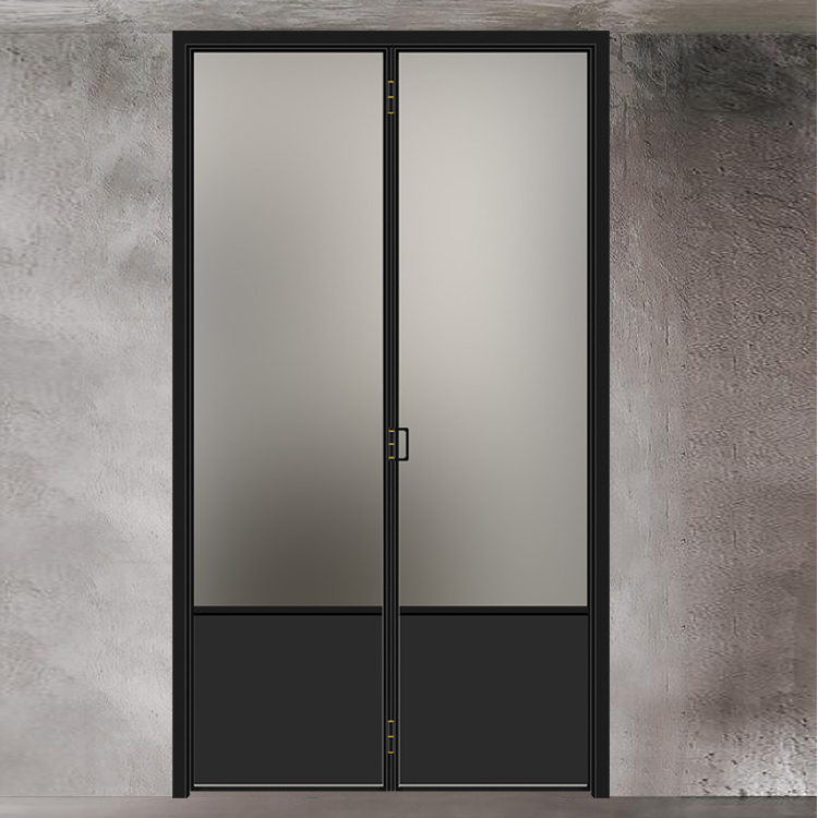 钛铝合金法式复古无下轨小折叠门厨房卫生间厕所洗手间室内隔断门 - 图0