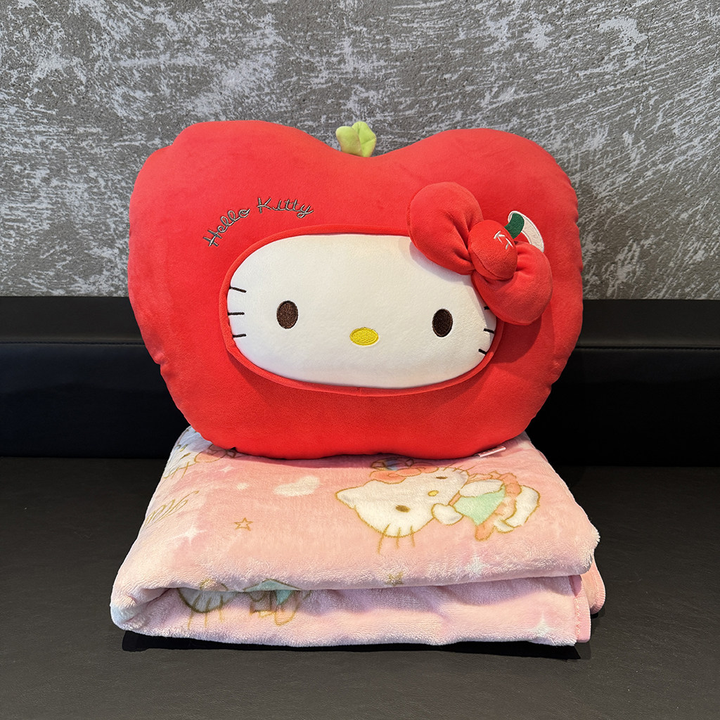 可爱卡通Kt抱枕被子两用靠枕车载办公室午休枕头毯子二合一可折叠,淘宝优惠券,粉丝福利购,淘宝优惠卷