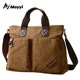 Men's business trip canvas handbag, casual shoulder crossbody bag, multifunctional briefcase, computer backpack, men's bag