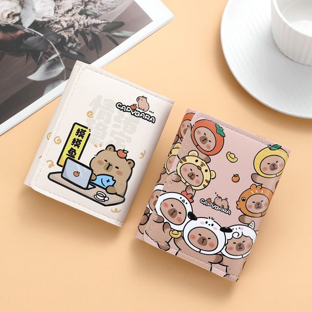 2025 new wallet card bag two-in-one card bara cute cucumber cartoon short 30% off student coin wallet