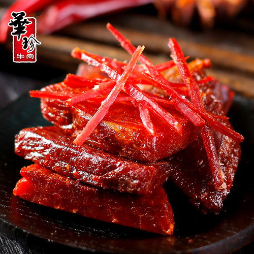 华珍手撕牛肉四川阆中特产袋装风干牛肉  下酒追剧小零食麻辣牛肉 - 图0