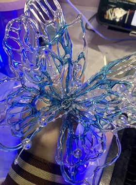 透明蝴蝶戒指小众设计新中式戒指仙气高级感气质国风指环优雅气质