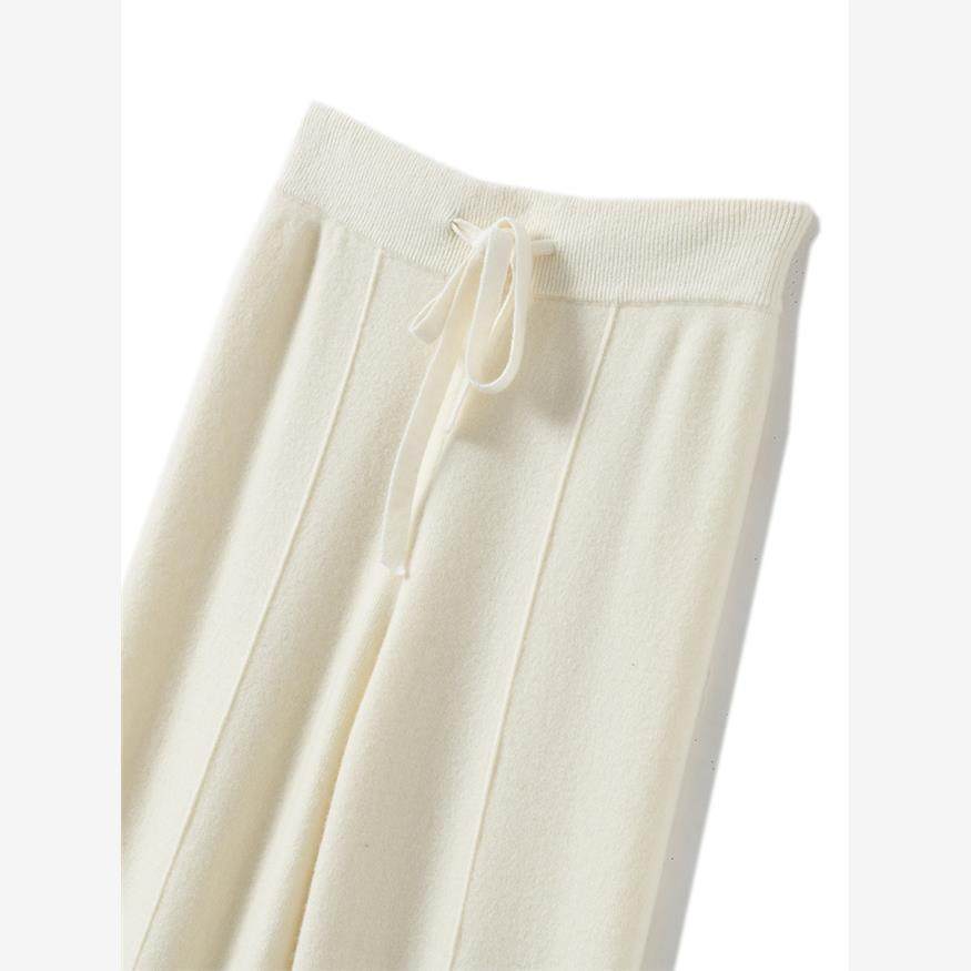 羊毛针织阔腿裤女秋冬季加长拖地裤高腰抽绳直筒裤宽松显瘦休闲裤,淘宝优惠券,粉丝福利购,淘宝优惠卷