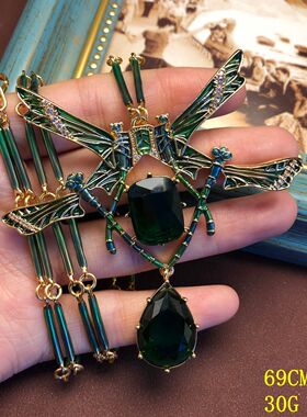 小众新款彩色欧美复古串珠项链珐