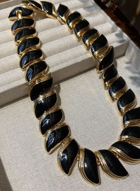 无铜气质叶子耳环设计感繁项链