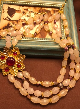 欧玛拉其他圆珠链复古vin项链