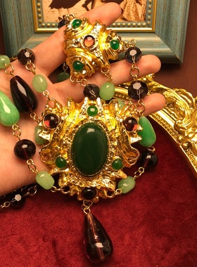 欧玛拉合金复古宫廷风高级项链