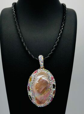 天然大巴洛克珍珠异形珠吊坠项链