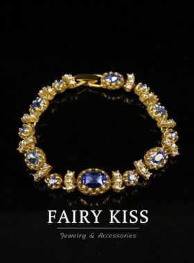 复古回流轻奢简约高级感莱茵石镶