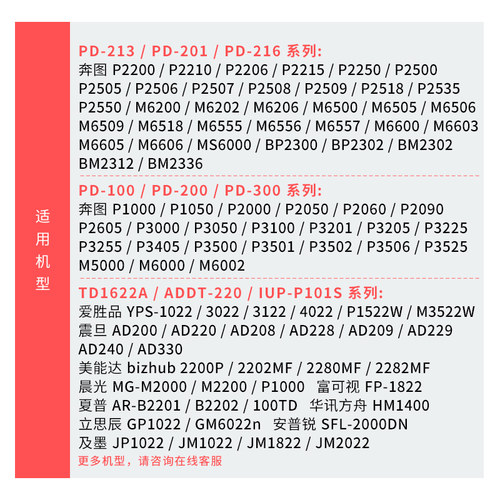 适用奔图M6202NW硒鼓碳粉P2206NW P2506NW M6500nwe M6506NW P2200 P2500NW M6550nw M6556 M6600 M6603墨粉 - 图3