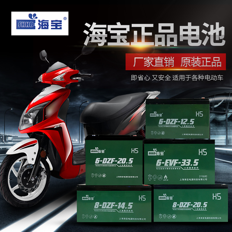 二轮三轮电动车专用电瓶12v12A12V58A蓄电池海宝原厂正品包邮原装 - 图2