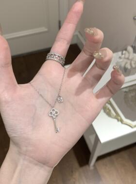打开心门的魔法钥匙~~纯银锁骨链