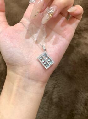 算盘一响黄金万两天然翡翠锁骨链