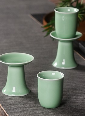 青瓷佛前供水杯中式佛堂客厅供奉