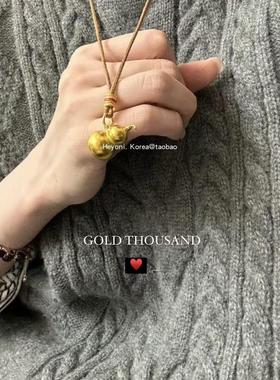 可调节男女金葫芦长项链新中式