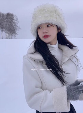 盆帽雪地韩国女冬天仿皮草毛毛