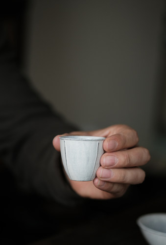 不亦室 一延手作 化妆土茶杯品茗杯闻香杯粉引全手工拉坯陶瓷茶杯 - 图2