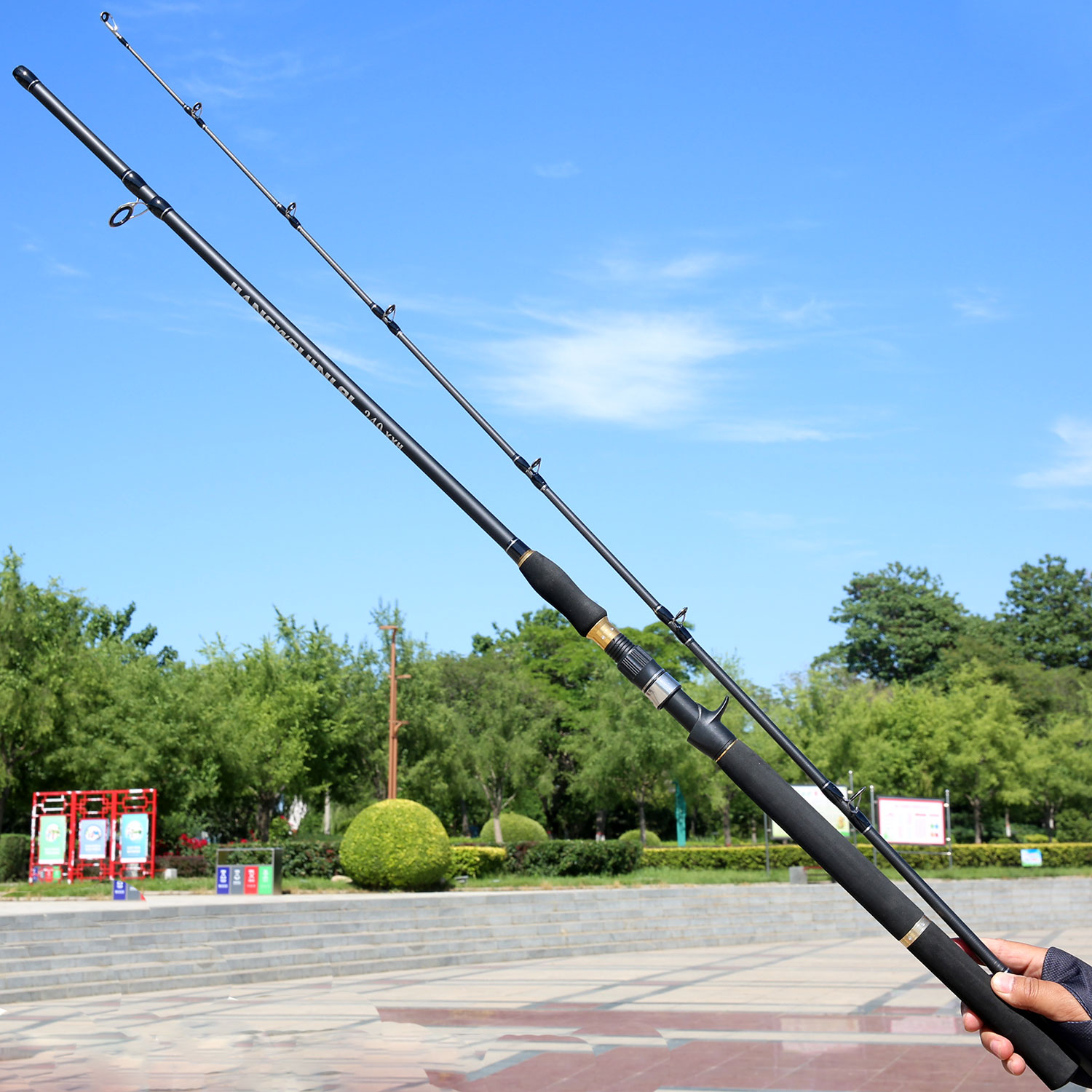巨物碳素雷强竿重雷竿3米XXH路亚打黑鱼竿xxxh超硬锚鱼杆海钓远投 - 图2