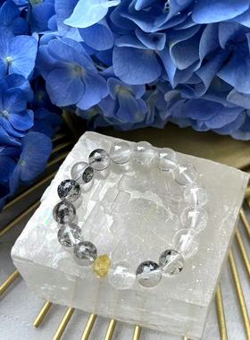 天然白托帕石+闪灵钻力量手链