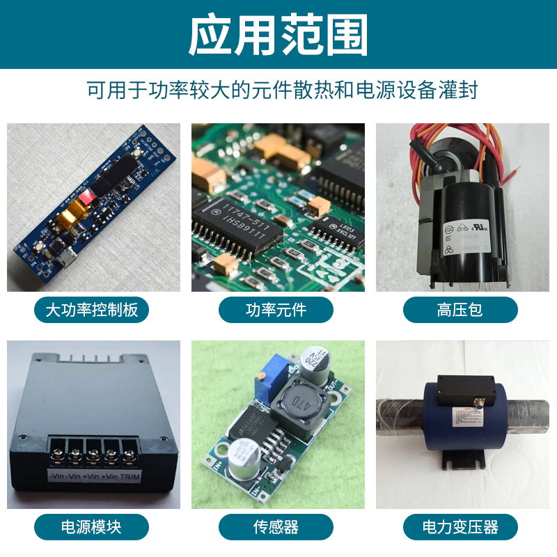 RTVS21超高导热灌封硅胶功率模块元件散热密封绝缘弹性可返修AB胶 - 图1