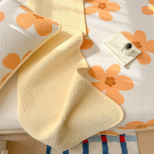 2025新款牛奶绒床盖一面全棉一面绒榻榻米床单三件套纯棉单人学生