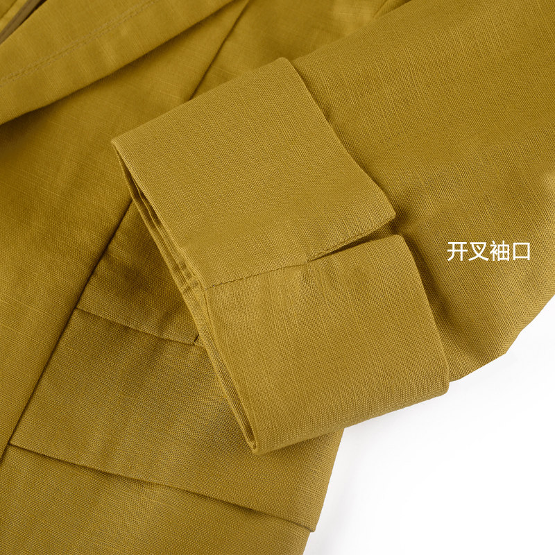 2016夏季新款亚麻小西装修身防晒衣 飞扬故事婉雨短外套