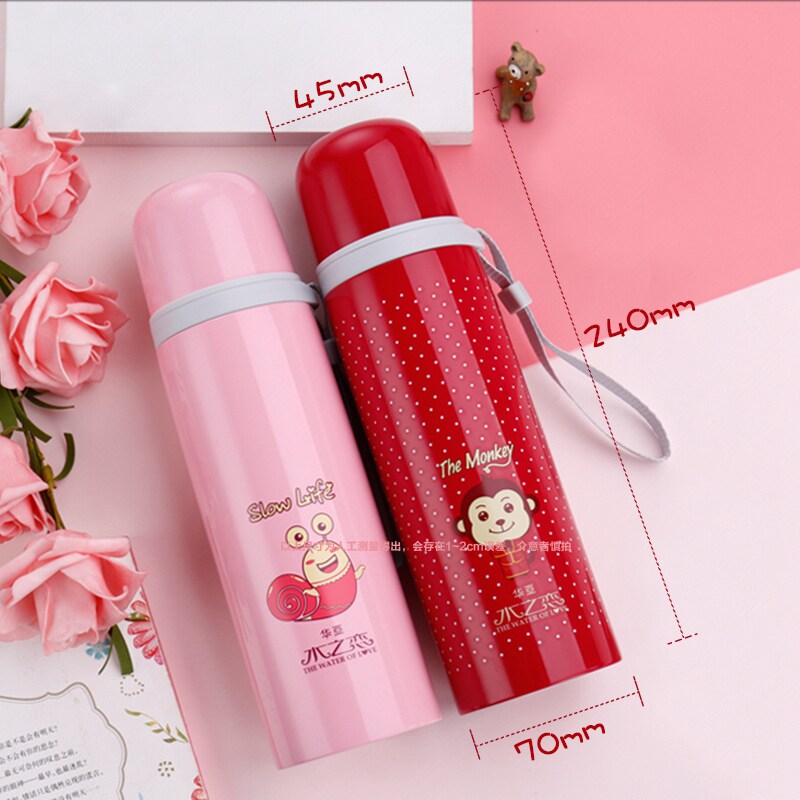 华亚保温杯创意可爱卡通男女士真空不锈钢便携儿童学生水杯子茶杯 - 图1