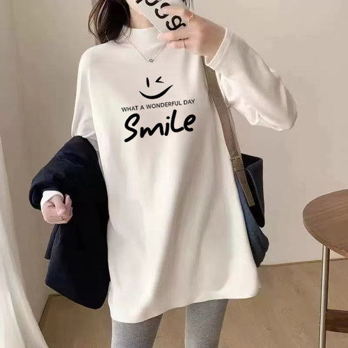 洋气休闲2025秋冬款胖mm大码德绒打底衫宽松长袖ins上衣女t恤显瘦 - 图2