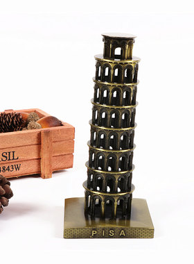 pisa意大利比萨斜塔金属工艺品