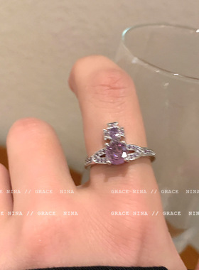 不会过期的美好！闪钻土星戒指女生轻奢高级感食指戒时尚个性指环