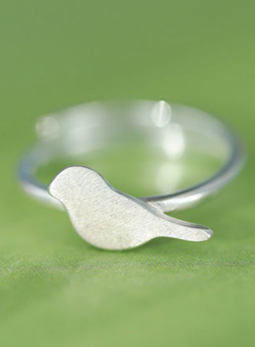 韩版清新戒指小鸟开口可调节文艺