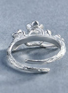 唯美简约清新枝干樱花戒指文艺