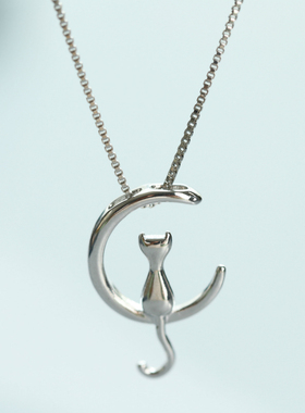 小张的故事日韩冷淡风女猫咪项链