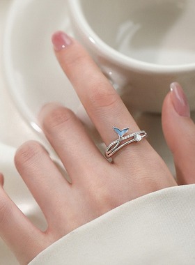 小张的故事925纯银戒指小众设计感高级轻奢个性ins潮冷淡风食指戒