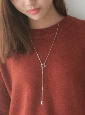 小张的故事月亮项链镂空星星