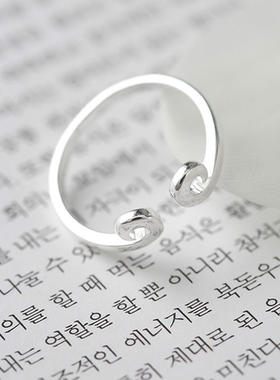 简约小众设计s925纯银女可爱指环