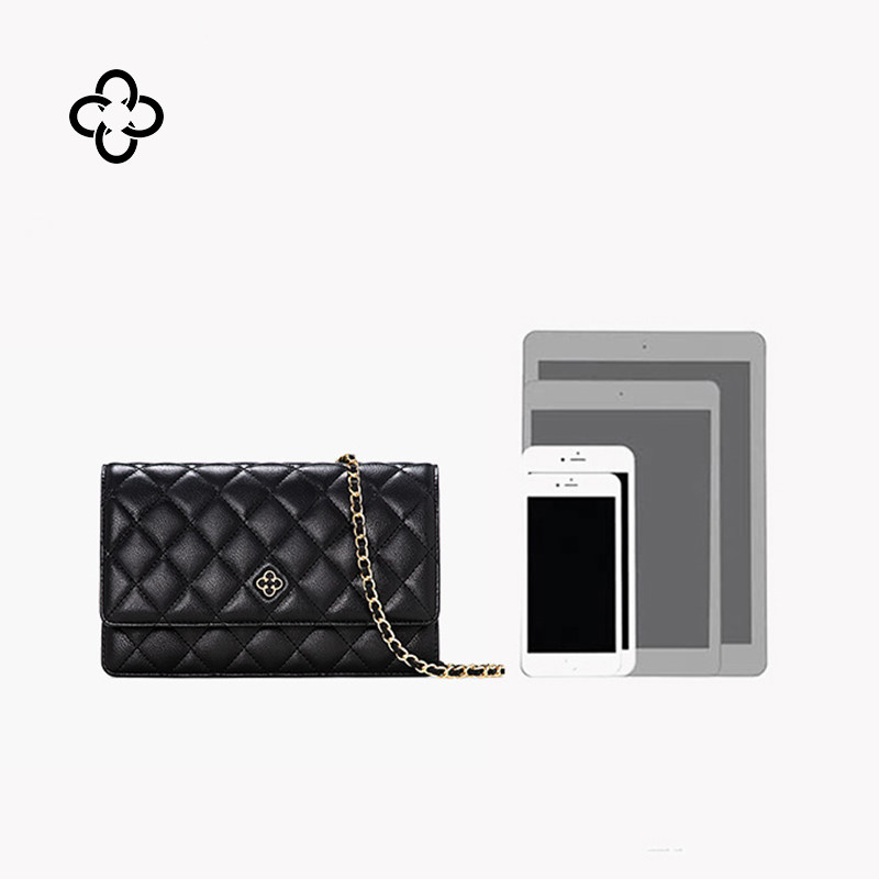 卡思乐2020新款潮真皮菱格链条包包 cassile卡思乐女士包袋