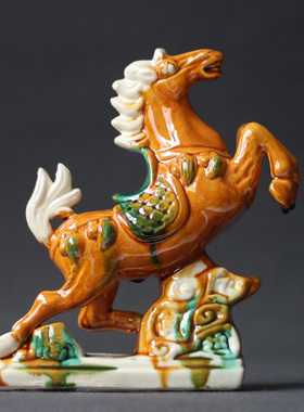 唐三彩马陶瓷客厅新中式