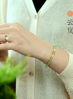原创天然和田玉文艺复古女款手链