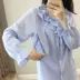 Bộ đồ ngủ dành cho bà mẹ mùa xuân và mùa hè 绉 dịch vụ mặc nhà bằng vải cotton cỡ lớn cho bé bú tháng - Giải trí mặc / Mum mặc