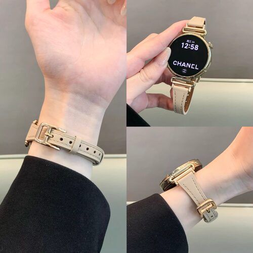 细版小蛮腰羊皮适用华为gt6pro新款GT5/4女款watch5/4pro手表腕带 - 图0