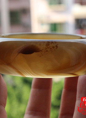 天然冰透蜜糖色玛瑙加宽加厚玉髓