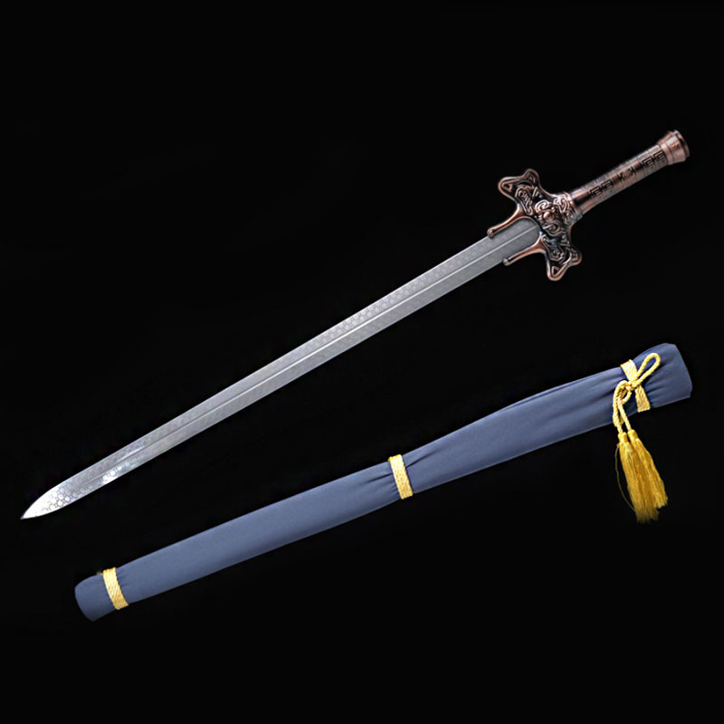 渊虹剑刀剑龙泉镇宅辟邪影视动漫名剑动漫影墨眉鲨齿一体剑未开刃