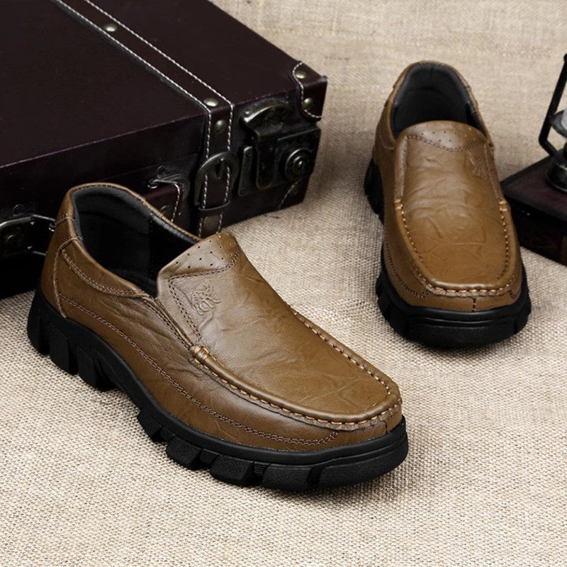 保罗 骆驼工装男鞋户外真皮透气商务休闲皮鞋软底爸爸鞋厚底防水,淘宝优惠券,粉丝福利购,淘宝优惠卷