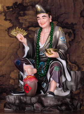 汉白玉济公活佛佛堂供奉摆件