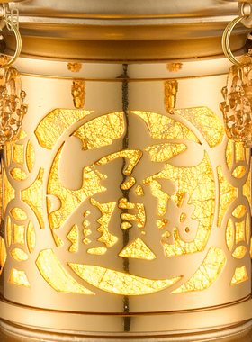 六福宫灯精铸合金插电供佛长明灯
